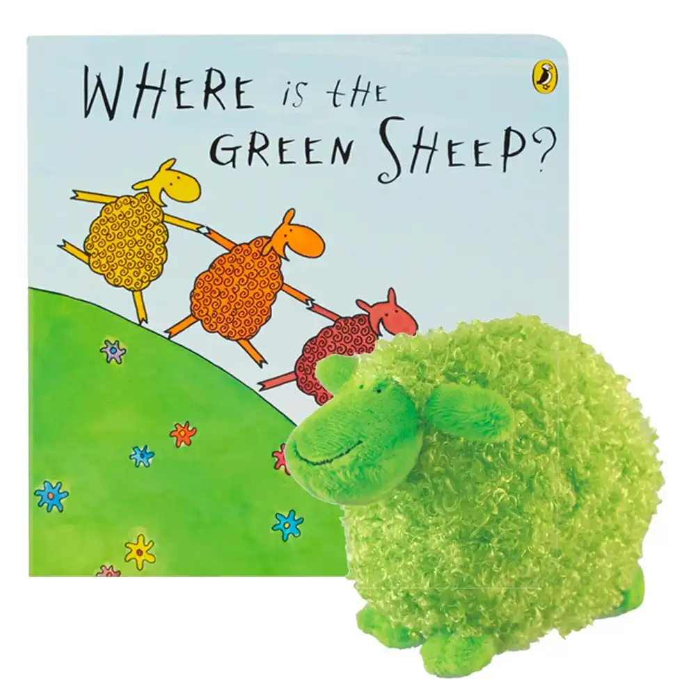 Where Is The Green Sheep? Mem Fox & Judy Horacek Hardback Book & Plush Toy Set