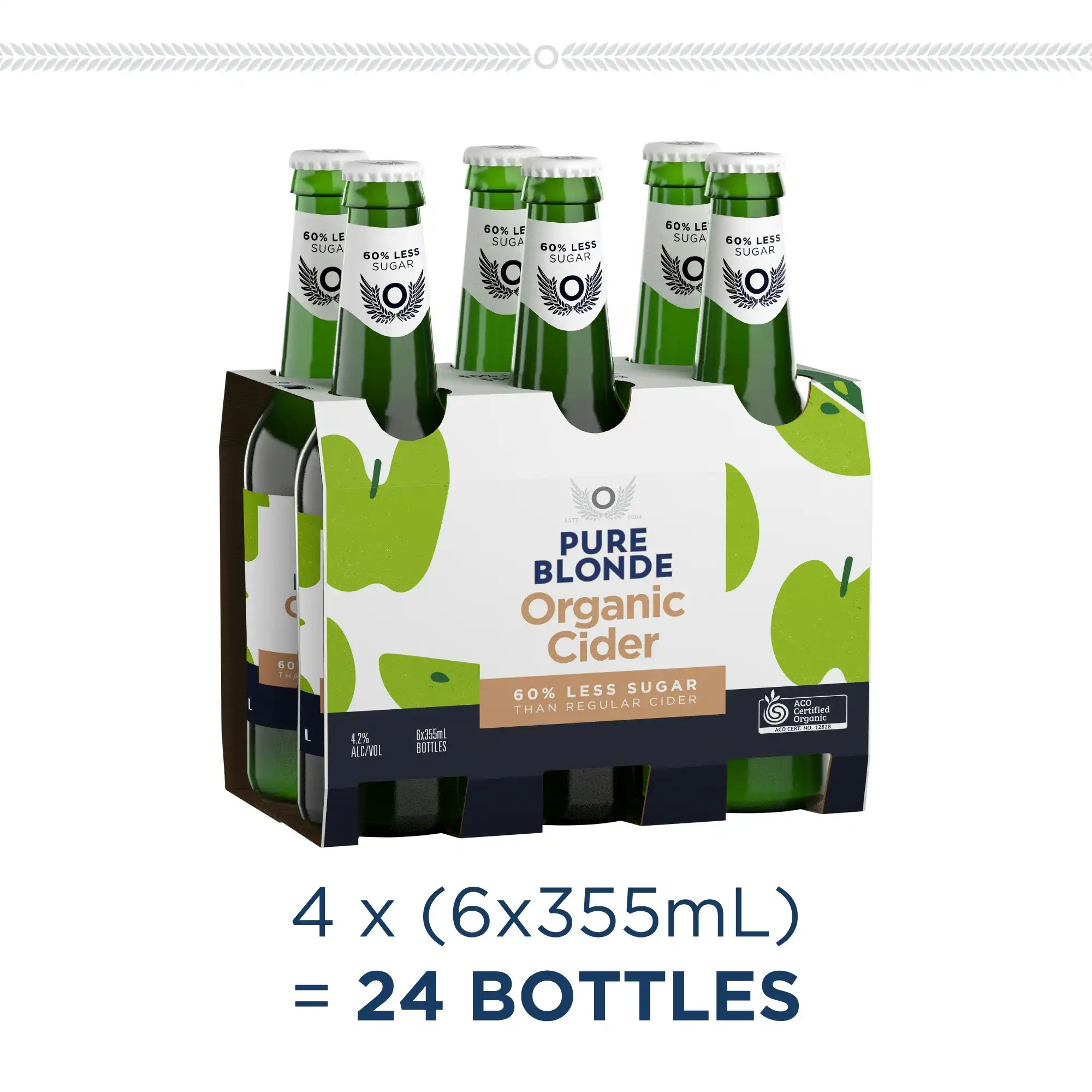 Pure Blonde Organic Cider Case 24 x 355mL Bottles