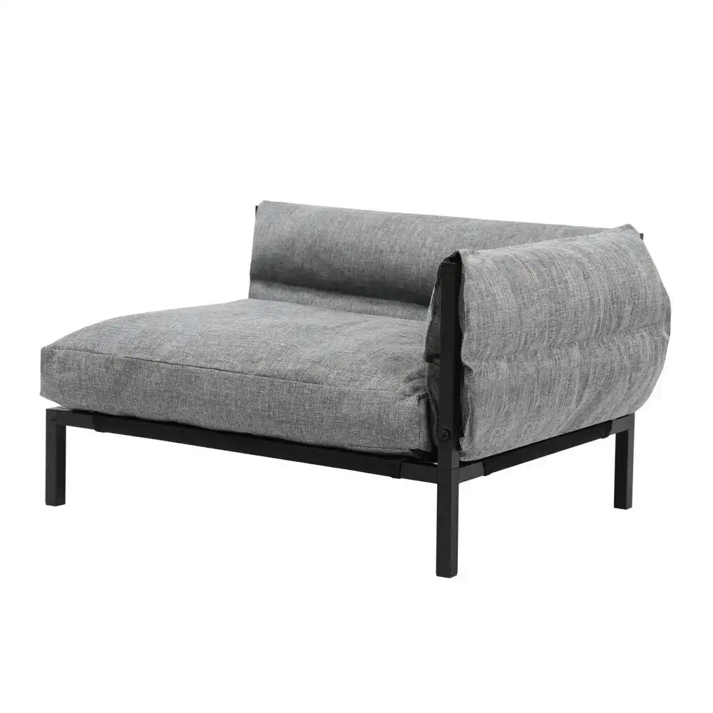 Paws & Claws 64.5cm Elevated Sofa Pet/Dog Medium Bed w/ Removable Cushion Grey