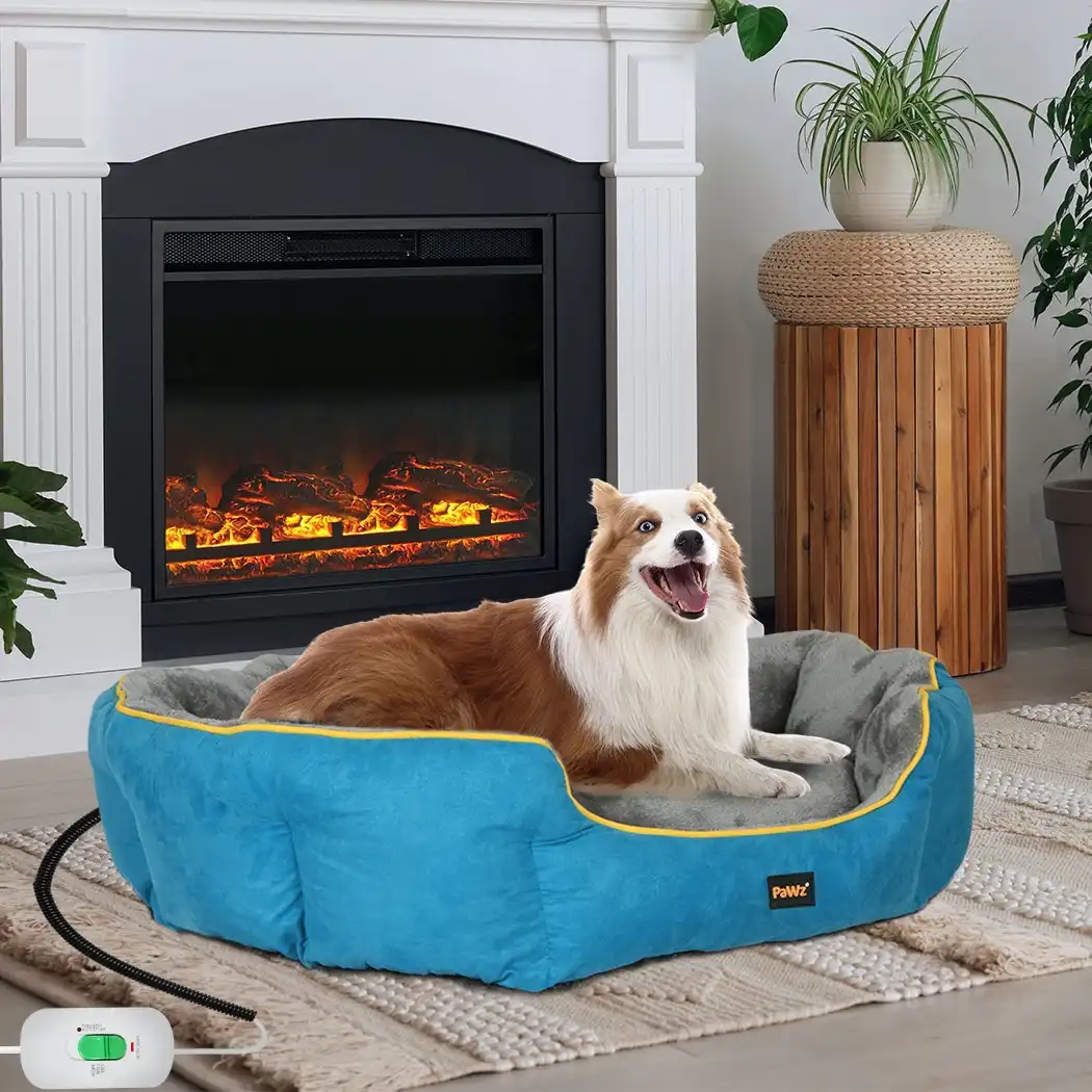 Pawz Electric Pet Heater Bed Heated Mat Cat Dog Heat Blanket Removable Cover XL