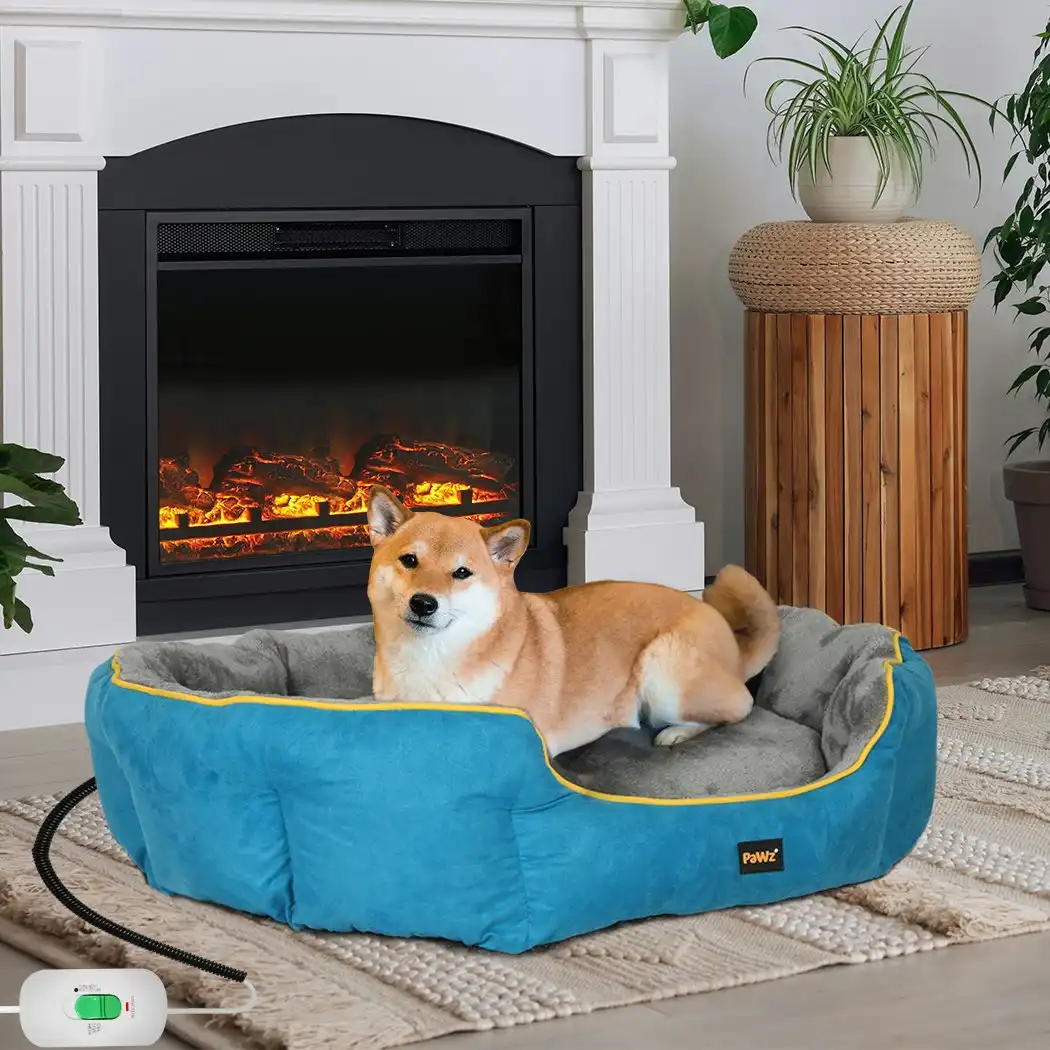 Pawz Electric Pet Heater Bed Heated Mat Cat Dog Heat Blanket Removable Cover M